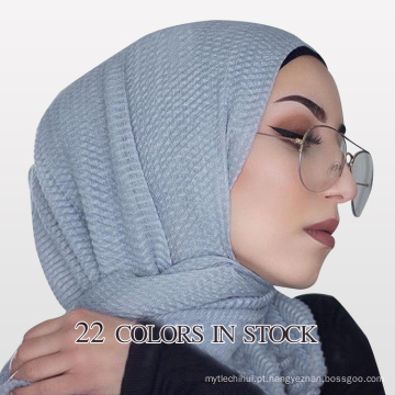 Qualidade superior venda quente cor sólida rayon algodão hijab cachecol atacado muçulmano menina estilo hijab